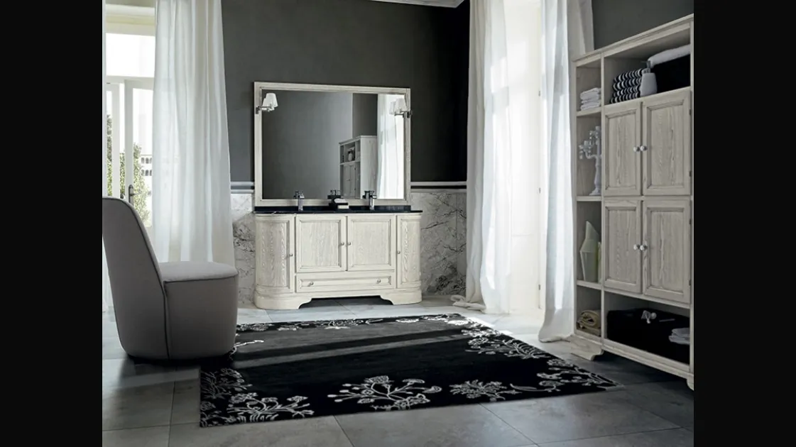 Bathroom Vanity Paestum 02 in lacquered Ash by Cerasa