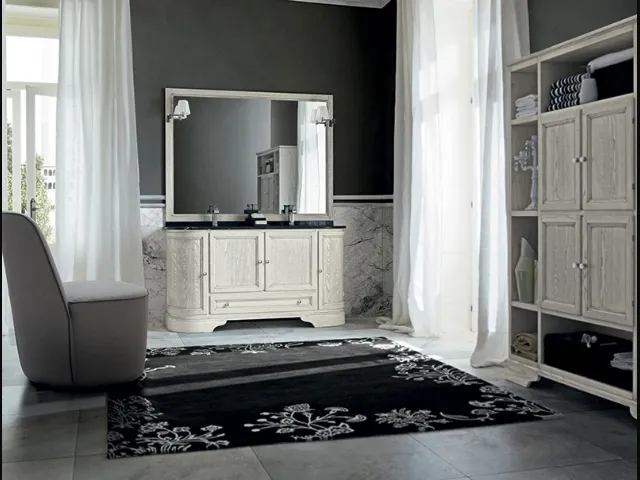Bathroom Vanity Paestum 02 in lacquered Ash by Cerasa