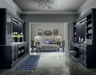 Bathroom cabinet Paestum 04 in Decapé Black by Cerasa