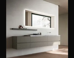 Wall-hung bathroom vanity Segno 01 by Cerasa.