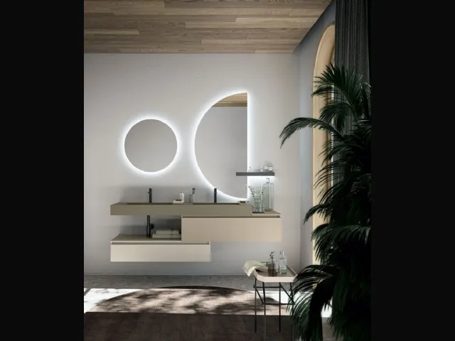 Suspended bathroom cabinet Sign 04 by Cerasa