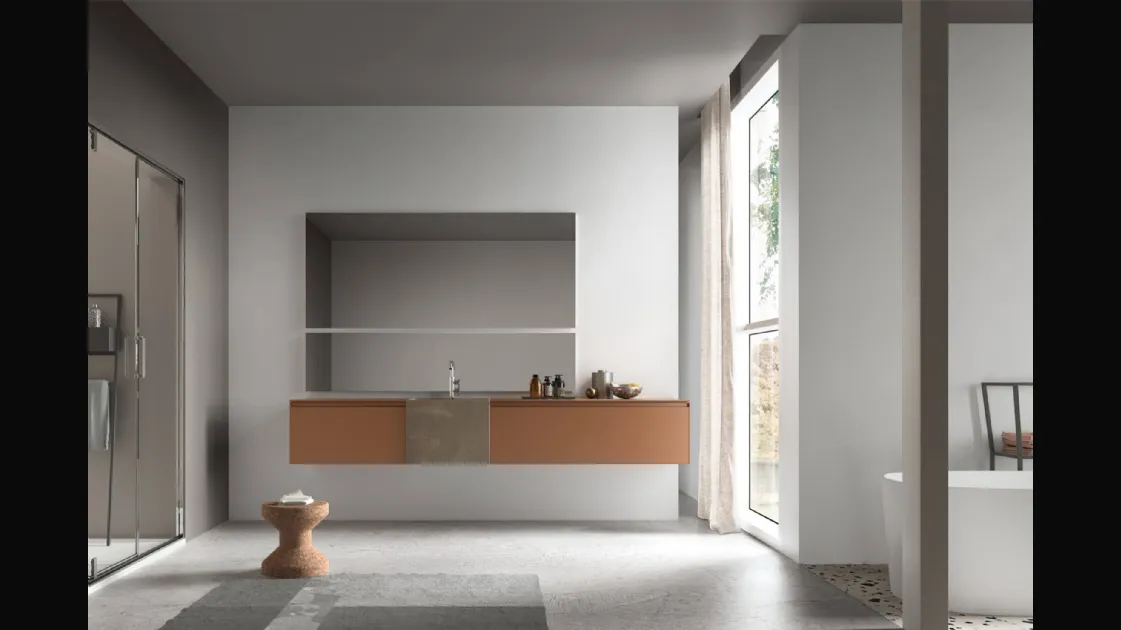 Suspended Bathroom Cabinet Shape 14 by Arcom