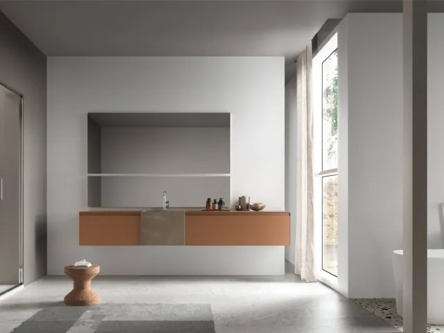 Suspended Bathroom Cabinet Shape 14 by Arcom