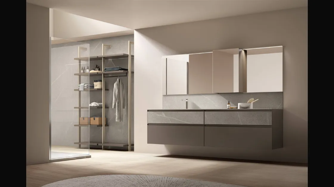 Suspended bathroom cabinet Shape 19 by Arcom