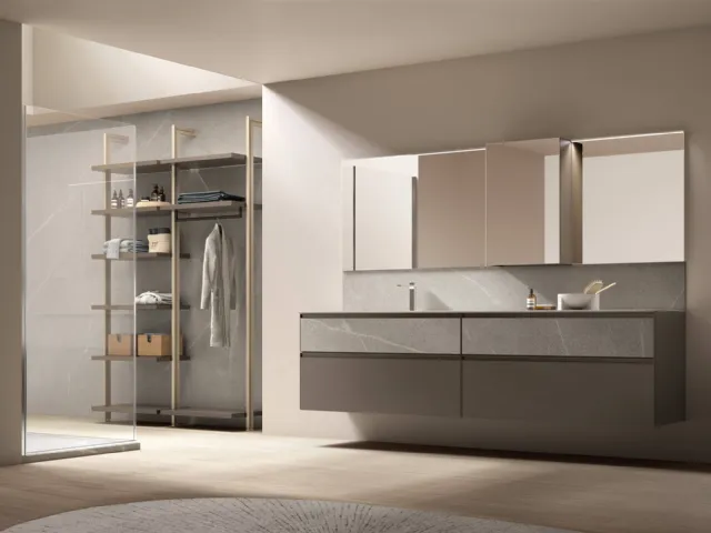 Suspended bathroom cabinet Shape 19 by Arcom