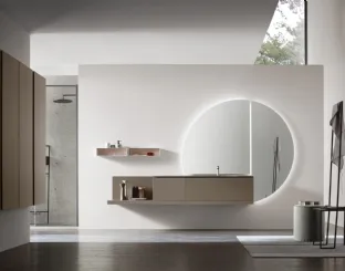 Suspended bathroom vanity unit Soul 18 by Arcom