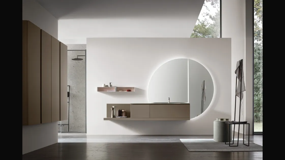 Suspended bathroom vanity unit Soul 18 by Arcom