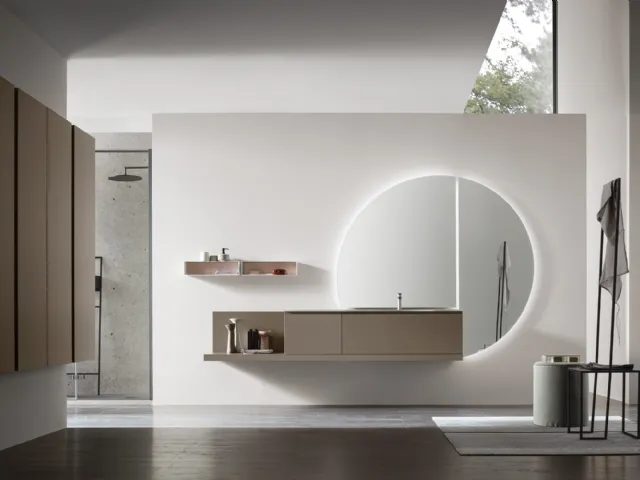 Suspended bathroom vanity unit Soul 18 by Arcom