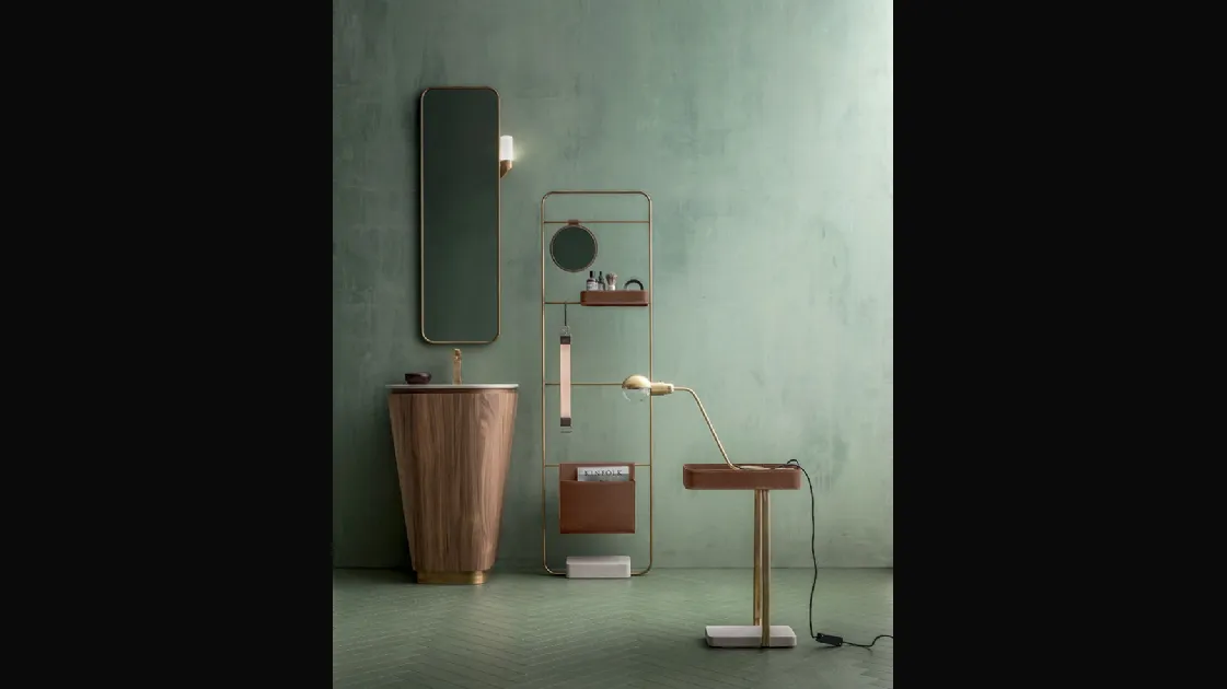 Bathroom Vanity Suede 01 in Canaletto Walnut by Cerasa