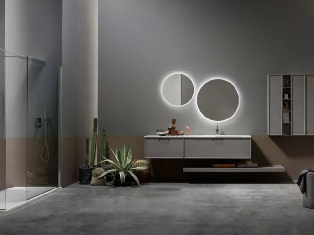 Suspended Bathroom Vanity Unit in Grey Ash Vanity 01 by Arcom.