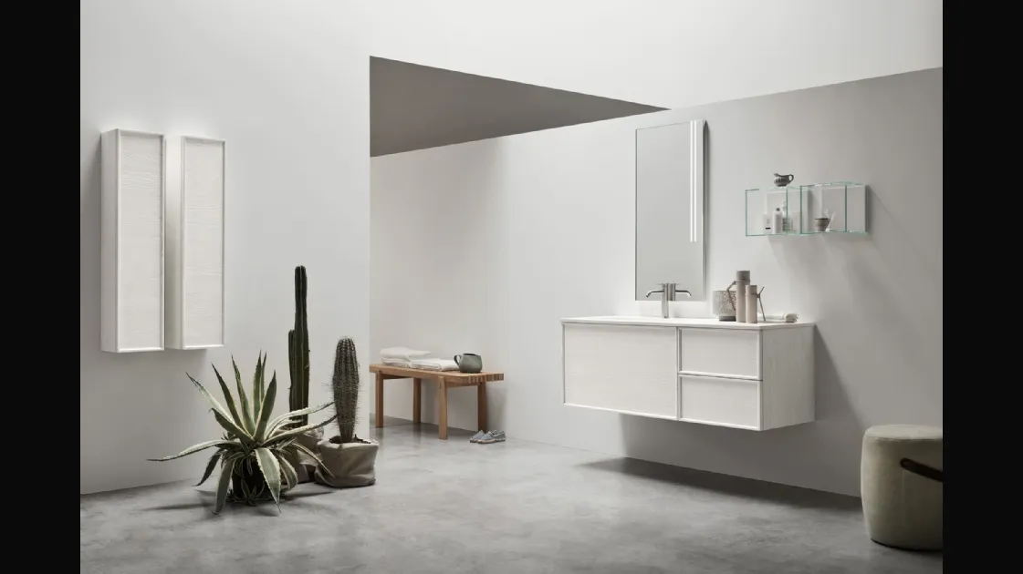 Wall-hung Bathroom Vanity 10 in White Ash by Arcom
