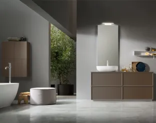 Floor-standing Bathroom Vanity 13 in matte lacquered finish by Arcom.