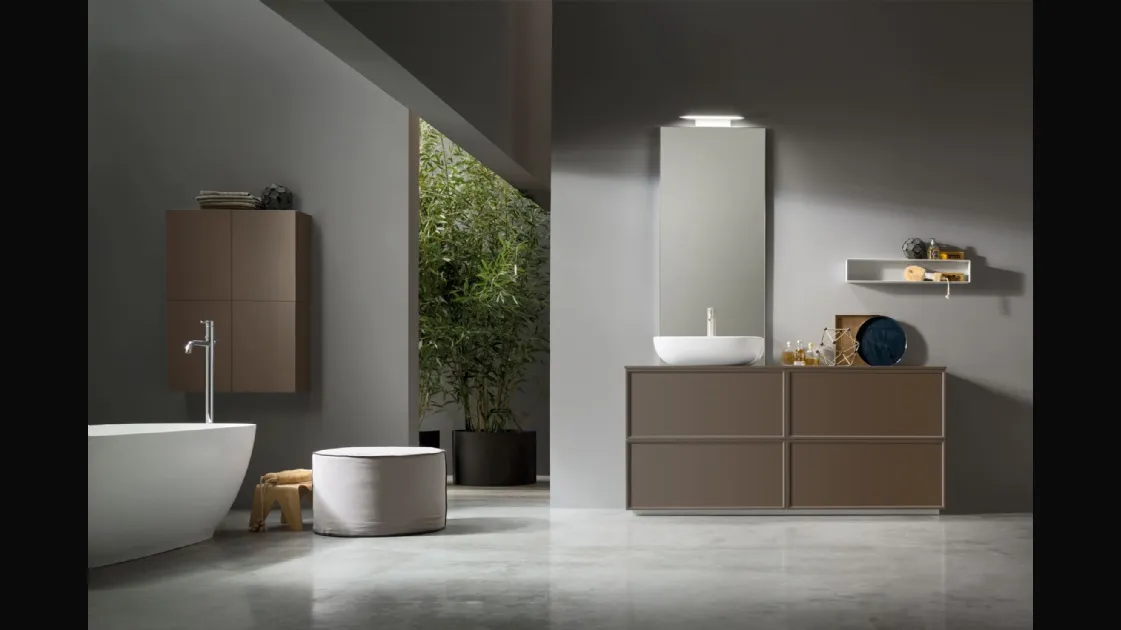 Floor-standing Bathroom Vanity 13 in matte lacquered finish by Arcom.