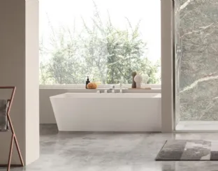 Eden corner bathtub by Arcom.