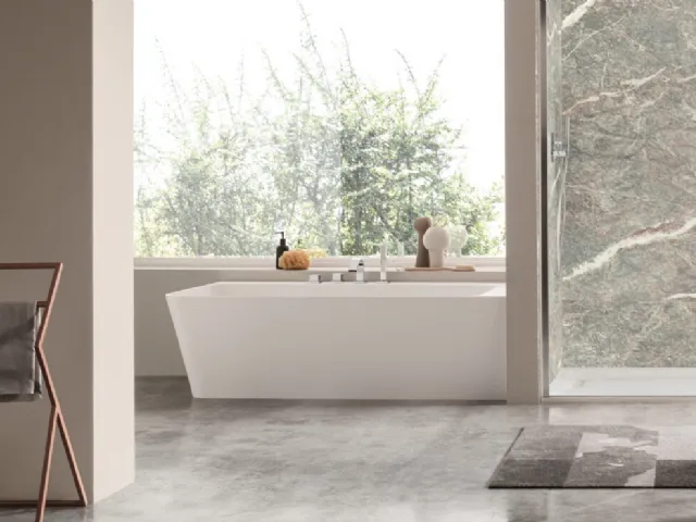 Eden corner bathtub by Arcom.
