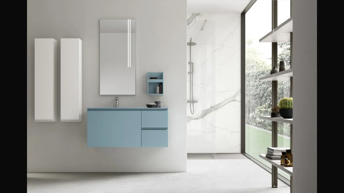 Suspended Bathroom Vanity Virgola 06 by Arcom