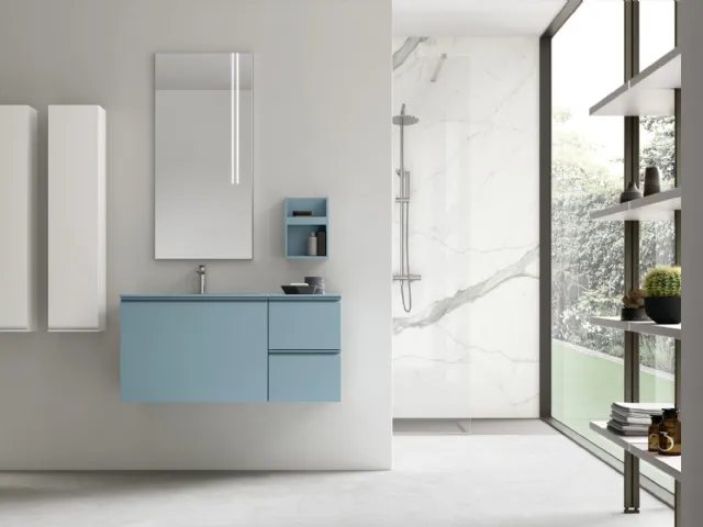 Suspended Bathroom Vanity Virgola 06 by Arcom