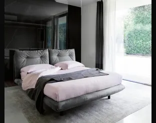Nabuk eco-leather bed by Noctis.