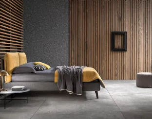 Fabric bed with adjustable headboard Arty by Bside.