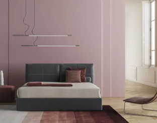 Bed with upholstered headboard Bacco by Biba Salotti