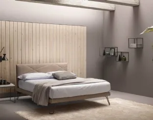 Double bed with padded and quilted headboard Break by Bside