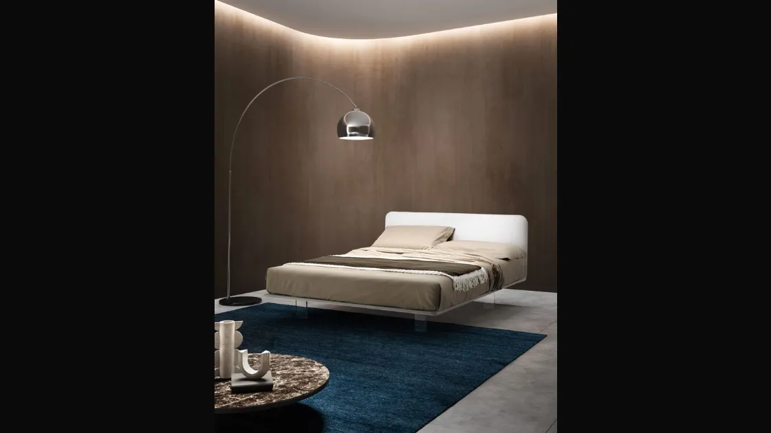 Fabric-upholstered Brilliant bed by Bside.