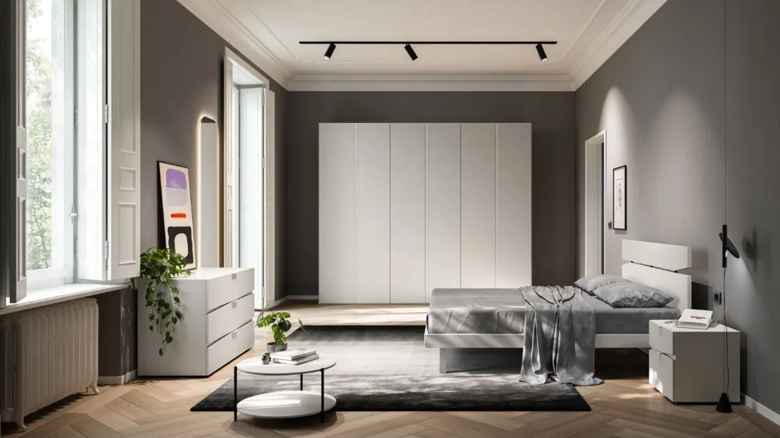 Bed with Contra Night 02 headboard by Orme