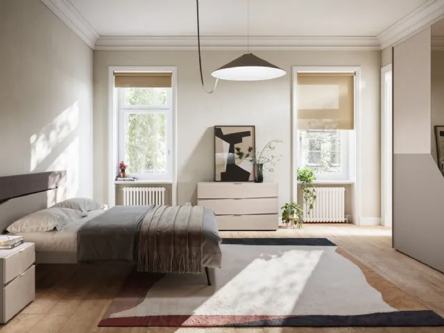 Bed with Contra Night 06 headboard by Orme