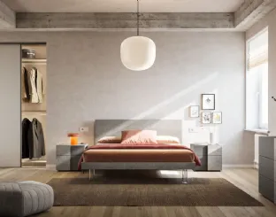 Bed with headboard Cremi Night 24 by Orme.