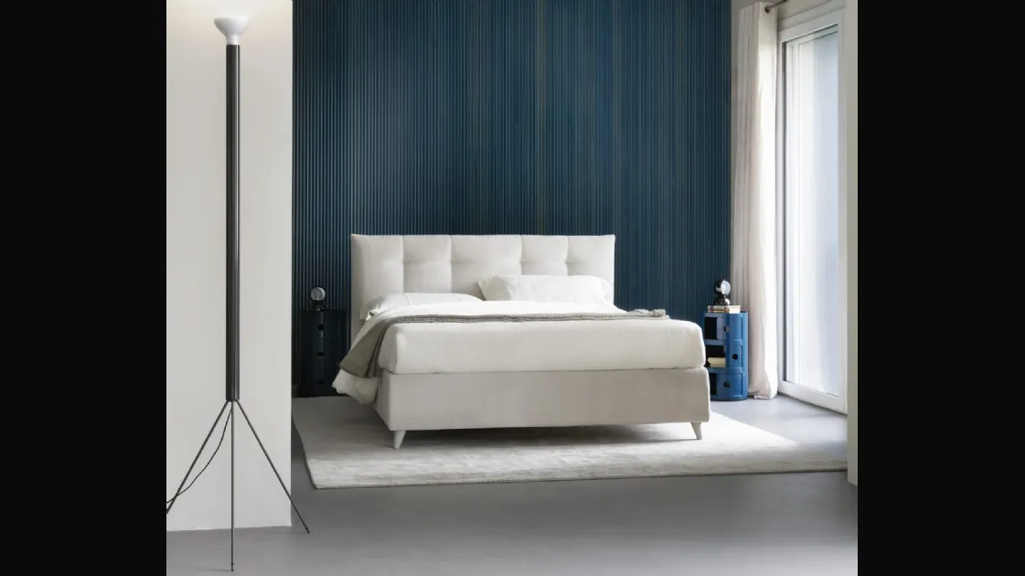 Fancy bed with storage box by Noctis.