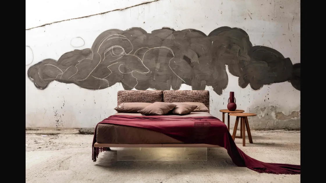 Bed with upholstered headboard Filo 2 by Veneran