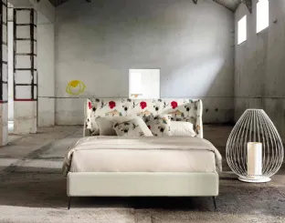 Bed with padded headboard Galliano by Veneran