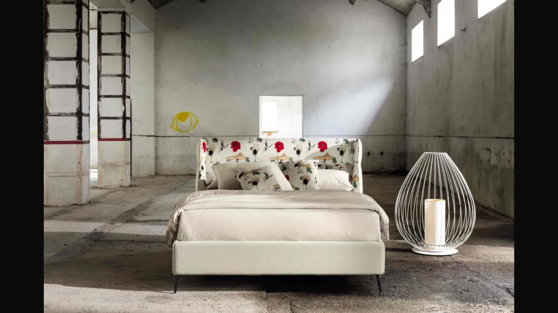 Bed with padded headboard Galliano by Veneran
