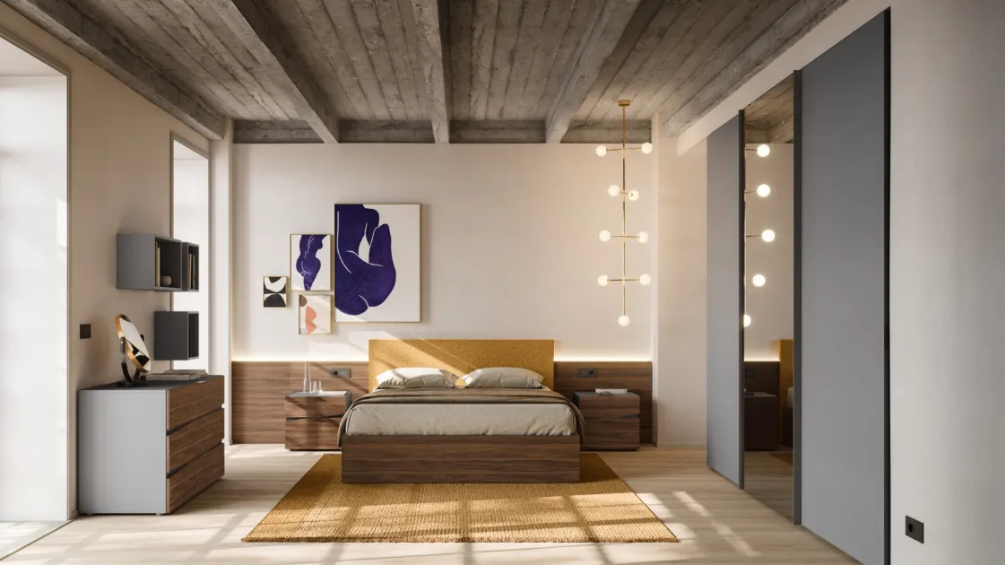 Bed with padded headboard Gap Night 15 by Orme