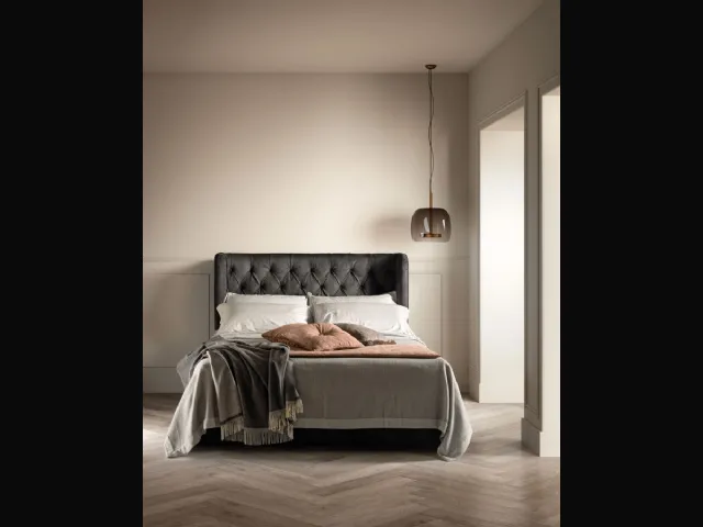 Bed with Gem headboard by Bside