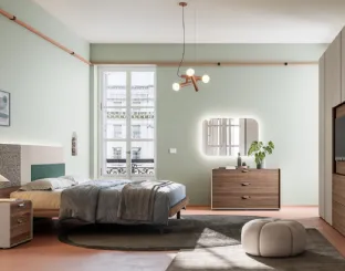 Double bed Giako Basic 11 with Orme headboard