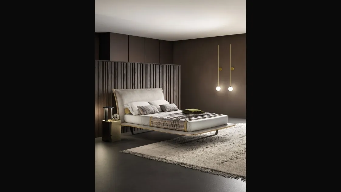 Bed with Honey headboard by Bside