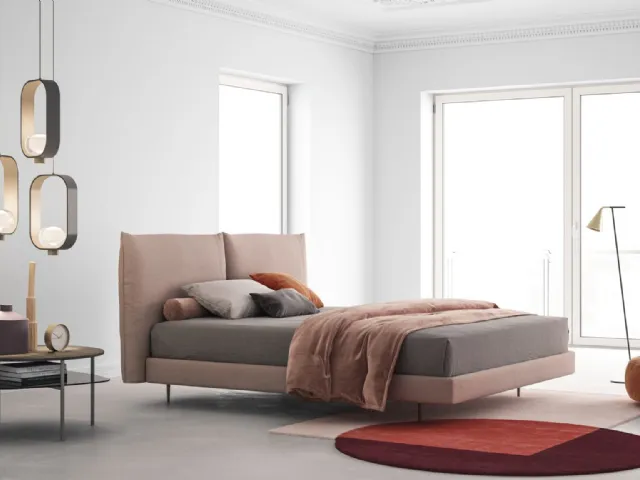 Modern upholstered bed Icaro by Biba Salotti.