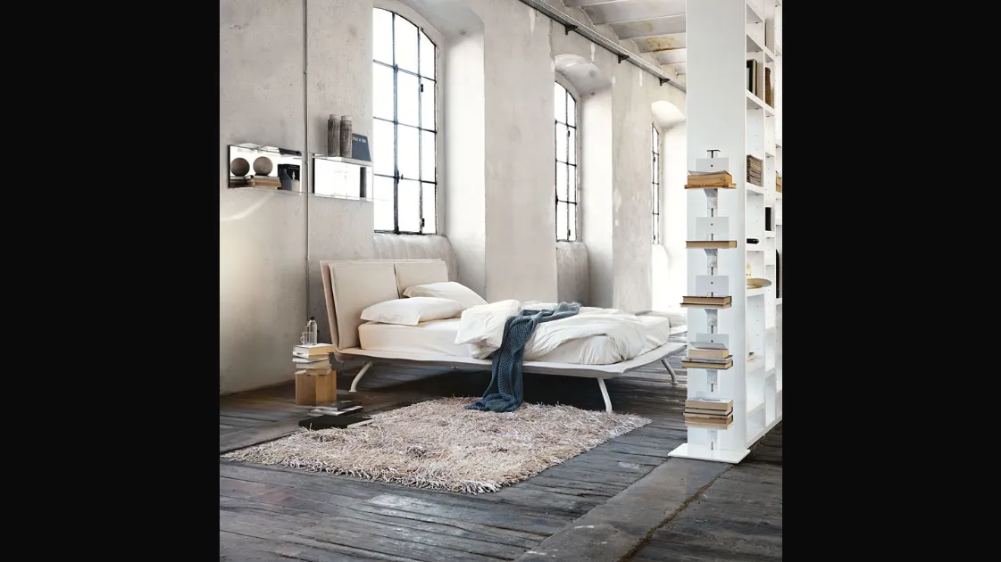 Modern bed with upholstered headboard Kenny by Noctis.