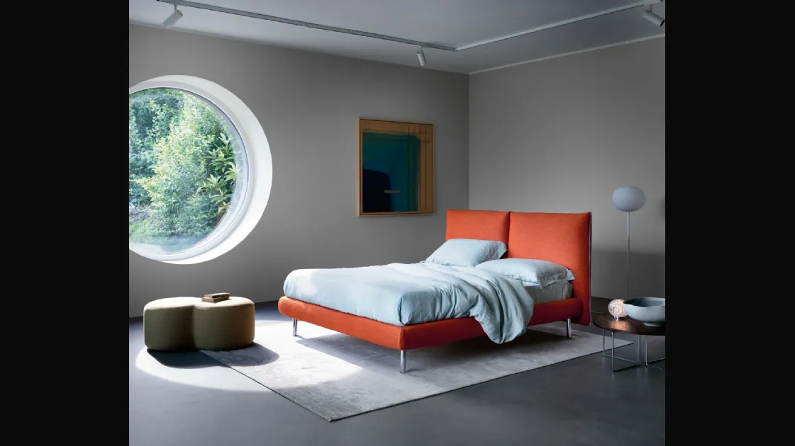 London bed with headboard by Noctis