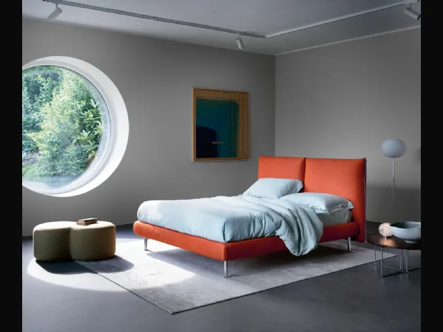 London bed with headboard by Noctis