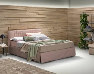 Modern fabric bed with Loop headboard by Bside.