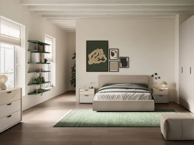 Fabric bed Lucas Night 10 by Orme