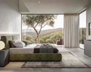 Upholstered fabric bed Matis by Veneran.