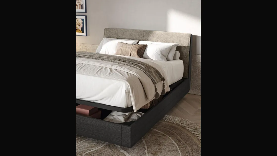 Nautilo bed with storage by Morassutti