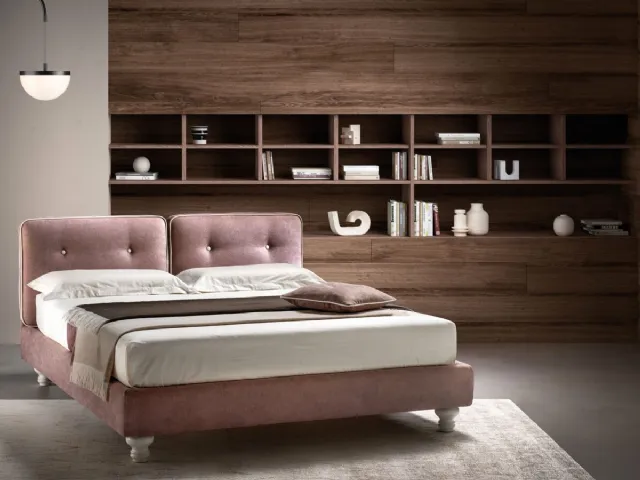 Upholstered bed with adjustable relax headboard Nice by Bside.