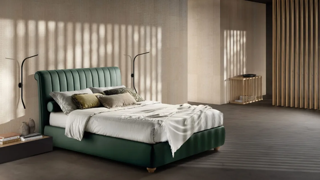 Bed with Novel Style headboard by Bside