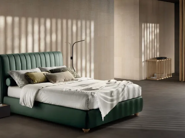 Bed with Novel Style headboard by Bside
