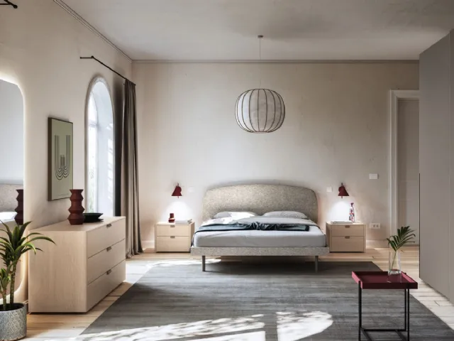 Upholstered fabric bed Park Night 22 by Orme