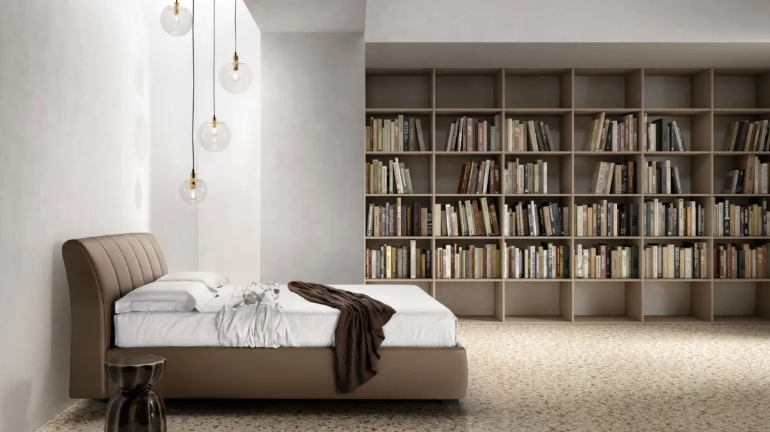 Padded bed with Premium quilted headboard by Bside.